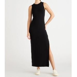 Banana Republic - Black Maxi Dress with High Side Slit (XS)